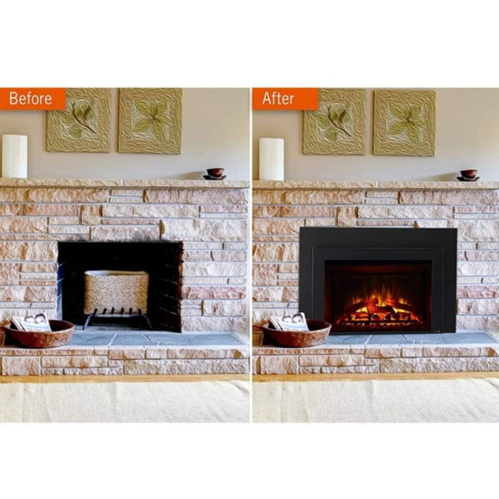 SimpliFire INS30-BK 30" Traditional Electric Built-In Fireplace Insert SimpliFire