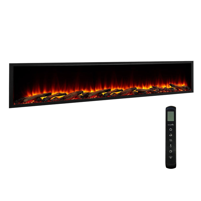 SimpliFire Scion 78" Linear Electric Built-In Fireplace SimpliFire