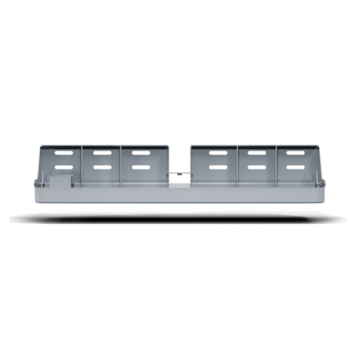 Briggs & Stratton SimpliPHI 6.6 Wall Base - Metal mounting bracket with multiple slotted cutouts and divided compartments, shown from the front with a minimal floating shadow.