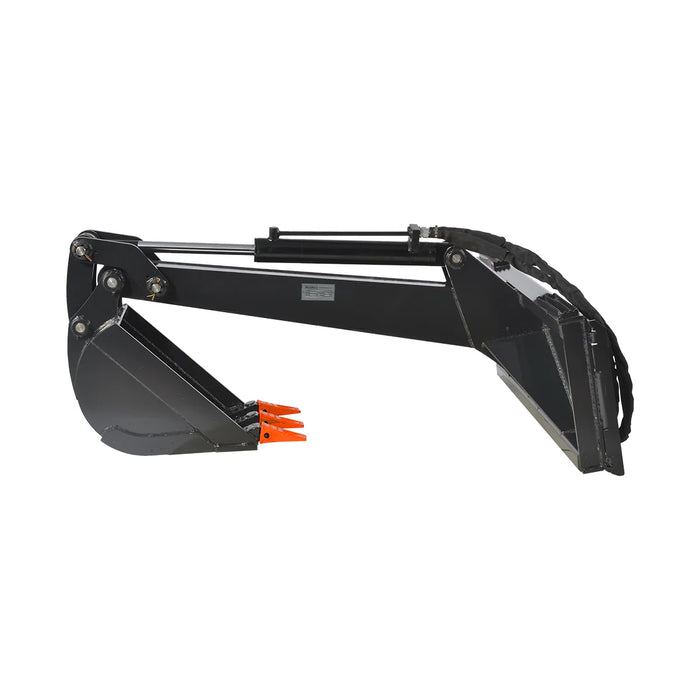 MechMaxx Skid Steer Backhoe Attachment, 14” Bucket Included, 78in Digging Depth,LBH-14