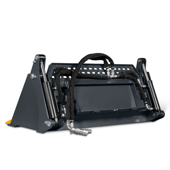 44" 4-In-1 Combo Mini Skid Steer Bucket Attachment With Quick Attach,  Universal Mount