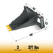 48" Skid Steer Stump Bucket Wrecker with Universal Quick Attach, Bolt- — angle view