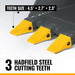 48" Skid Steer Stump Bucket Wrecker with Universal Quick Attach, Bolt- — lifestyle view