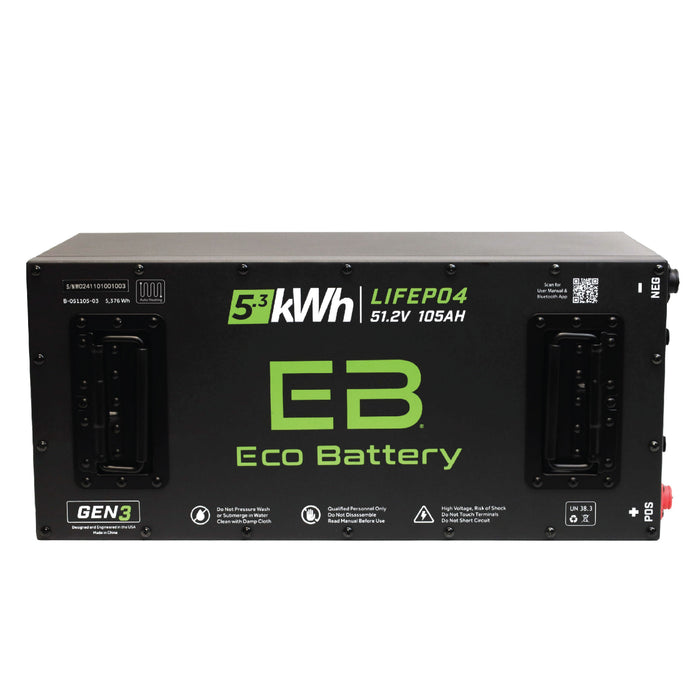 48V 105Ah LiFePO4 Battery - angle view