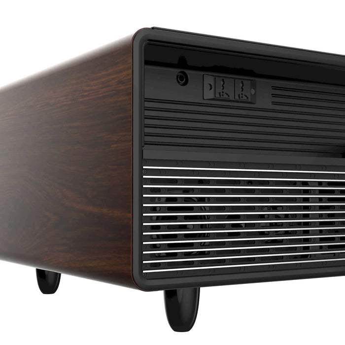 Forno Evoluto Tavolo 51-Inch Smart Coffee Table Refrigerators - Dual Cooling Zones, Wireless Charging Pad & Built-In Bluetooth Speakers, with Wood Accent Sides (FCTFR7006-51WD)