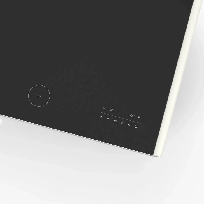 Forno Evoluto Tavolo 51-Inch Smart Coffee Table Refrigerators - Dual Drawers, Bluetooth 5.0 Audio, Wireless Charging & RGB Ambient Light in White (FCTFR7006-51WHT)