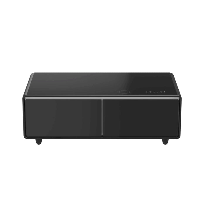 Forno Evoluto Tavolo 51-Inch Smart Coffee Table Refrigerators - Dual Drawers, Bluetooth 5.0 Audio, Wireless Charging & RGB Ambient Light in Black (FCTFR7006-51BLK)