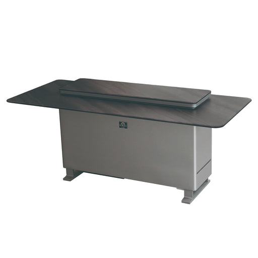 Forno Elevato 72-inch bar table in midnight marble right angled view