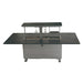 Forno Cinetico 86-inch dining table in midnight marble front view with the door open