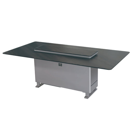 Forno Cinetico 86-inch dining table in midnight marble right angled view