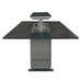 Forno Cinetico 86-inch dining table in midnight marble right side view, open
