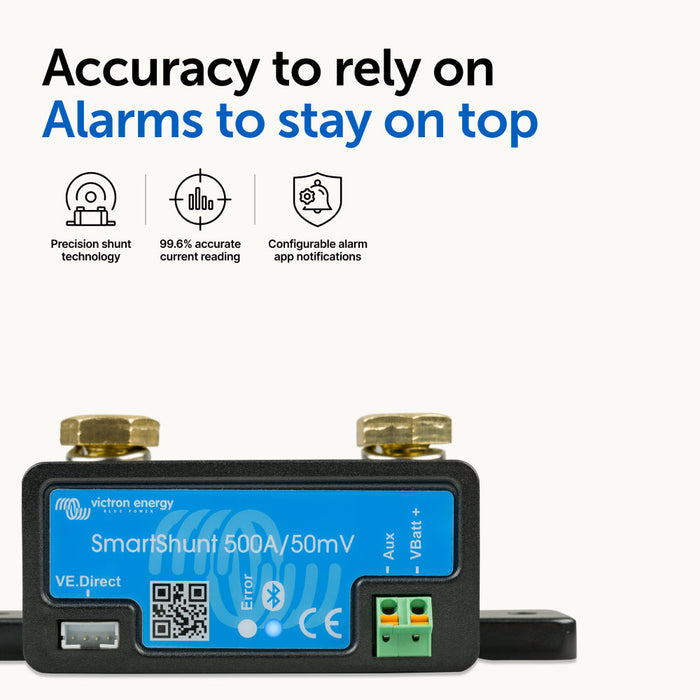 Victron SmartShunt 500A 50mV Bluetooth battery monitor - interior view