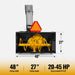 48" 3 Point PTO Snow Blower 24" Impeller Diameter 360° Snow Chute (PTO Shaft Included with Slip Clutch),  20-45 HP,  TSB48
