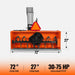 72" 3 Point PTO Snow Blower 24" Impeller Diameter 360° Snow Chute (PTO Shaft Included with Slip Clutch),  30-75 HP,  TSB72T