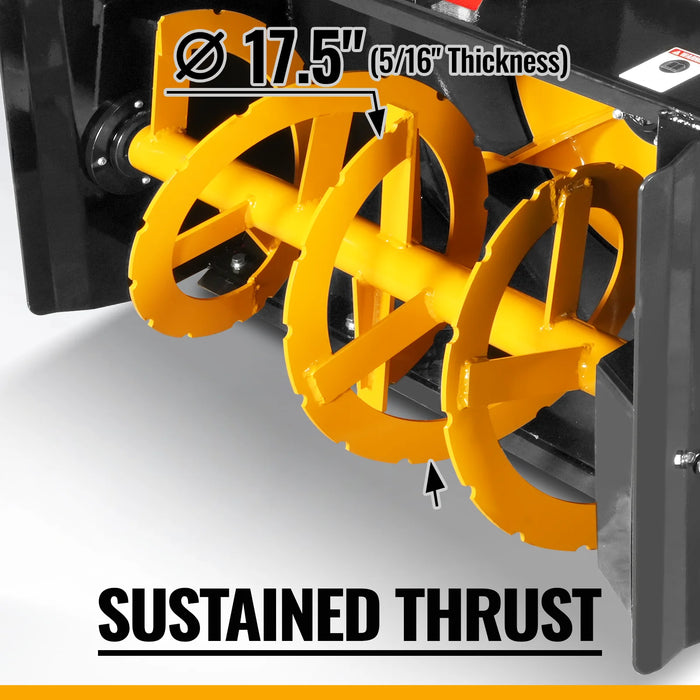 48" 3 Point PTO Snow Blower 24" Impeller Diameter 360° Snow Chute (PTO Shaft Included with Slip Clutch),  20-45 HP,  TSB48