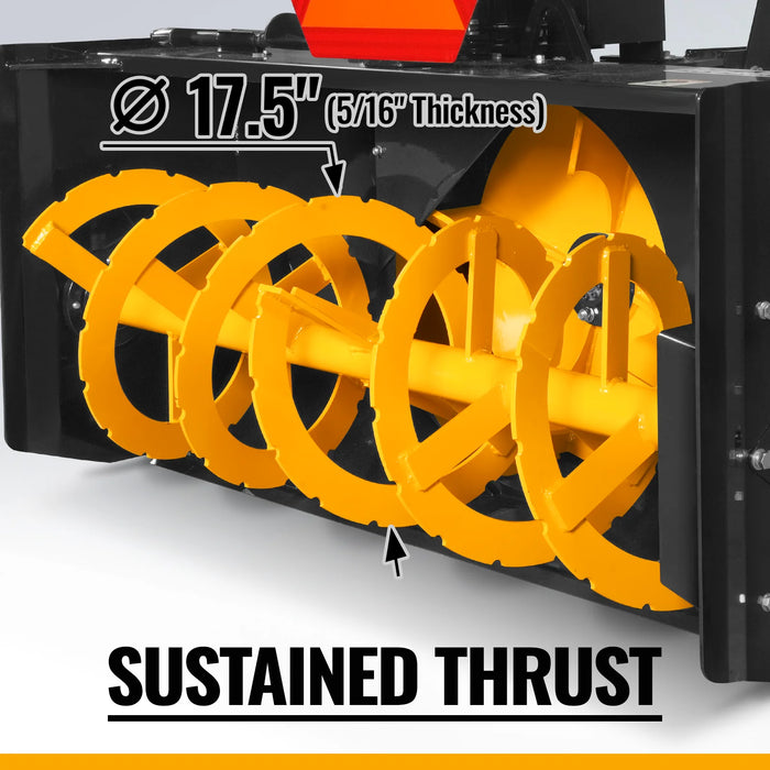 60" 3 Point PTO Snow Blower 24" Impeller Diameter 360° Snow Chute (PTO Shaft Included with Slip Clutch),  25-65 HP,  TSB60