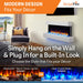 SimpliFire Format 36" Linear Electric Wall Mount Fireplace SimpliFire