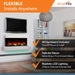 SimpliFire Format 36" Linear Electric Wall Mount Fireplace SimpliFire
