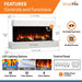 SimpliFire Format 36" Linear Electric Wall Mount Fireplace SimpliFire