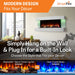 SimpliFire Format 36" Linear Electric Wall Mount Fireplace SimpliFire