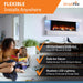 SimpliFire Format 36" Linear Electric Wall Mount Fireplace SimpliFire