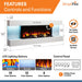 SimpliFire Format 36" Linear Electric Wall Mount Fireplace SimpliFire