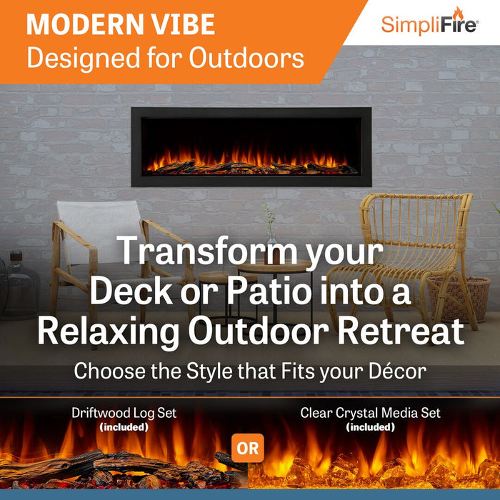SimpliFire Forum 55" Outdoor Electric Fireplace SimpliFire