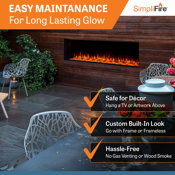SimpliFire Forum 55" Outdoor Electric Fireplace SimpliFire