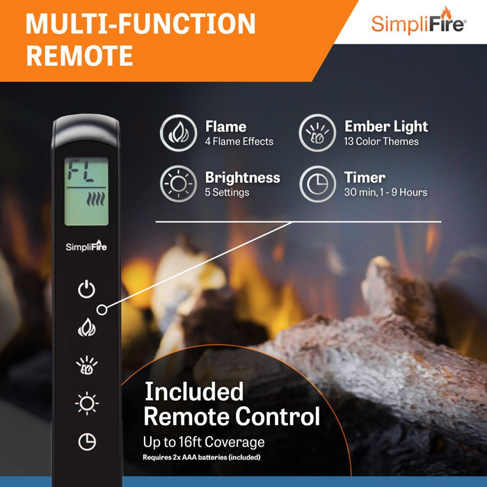 SimpliFire Forum 55" Outdoor Electric Fireplace SimpliFire