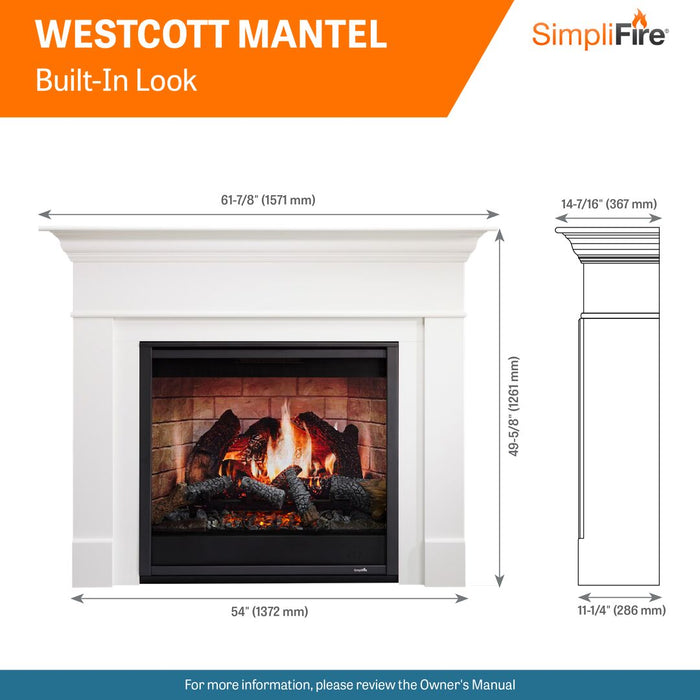 SimpliFire Inception 36" Built-In Electric Fireplace SimpliFire
