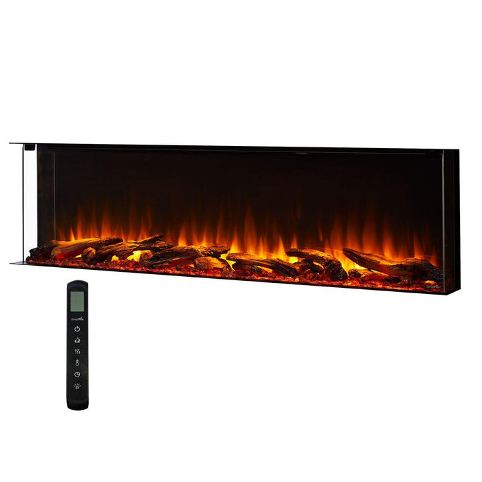 SimpliFire Scion Trinity 43" 3-Sided Linear Electric Built-In Fireplace SimpliFire