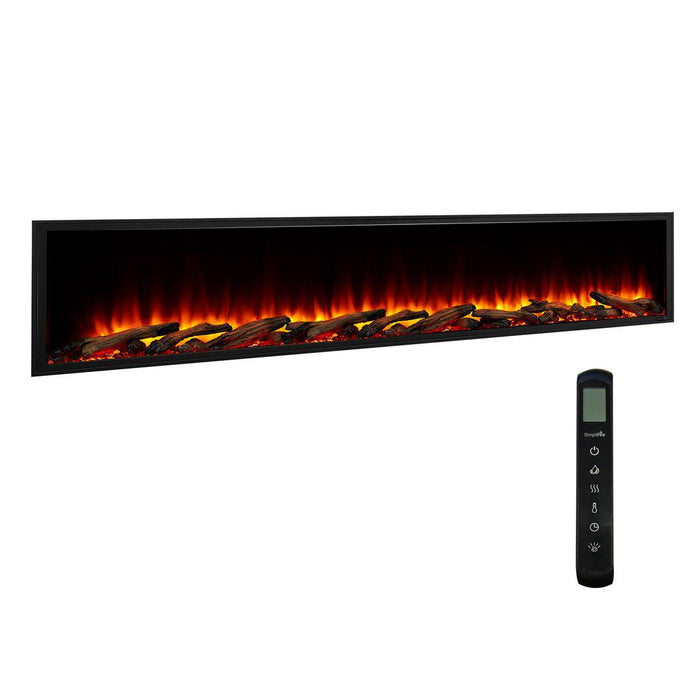 SimpliFire Scion 78" Linear Electric Built-In Fireplace SimpliFire
