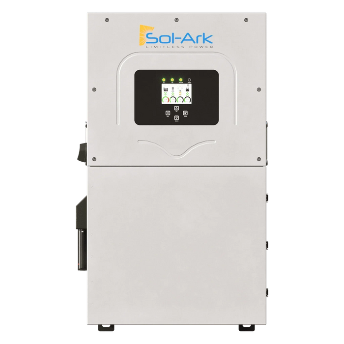 Green Vista Living Sol-Ark 15K All-In-One Hybrid Solar Inverter | 120/240/208V 48V Pre-Wired | 10-Year Warranty - Side View
