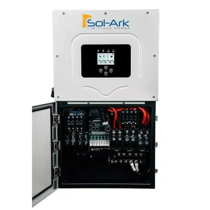 Green Vista Living Sol-Ark 15K All-In-One Hybrid Solar Inverter | 120/240/208V 48V Pre-Wired | 10-Year Warranty - Detail View