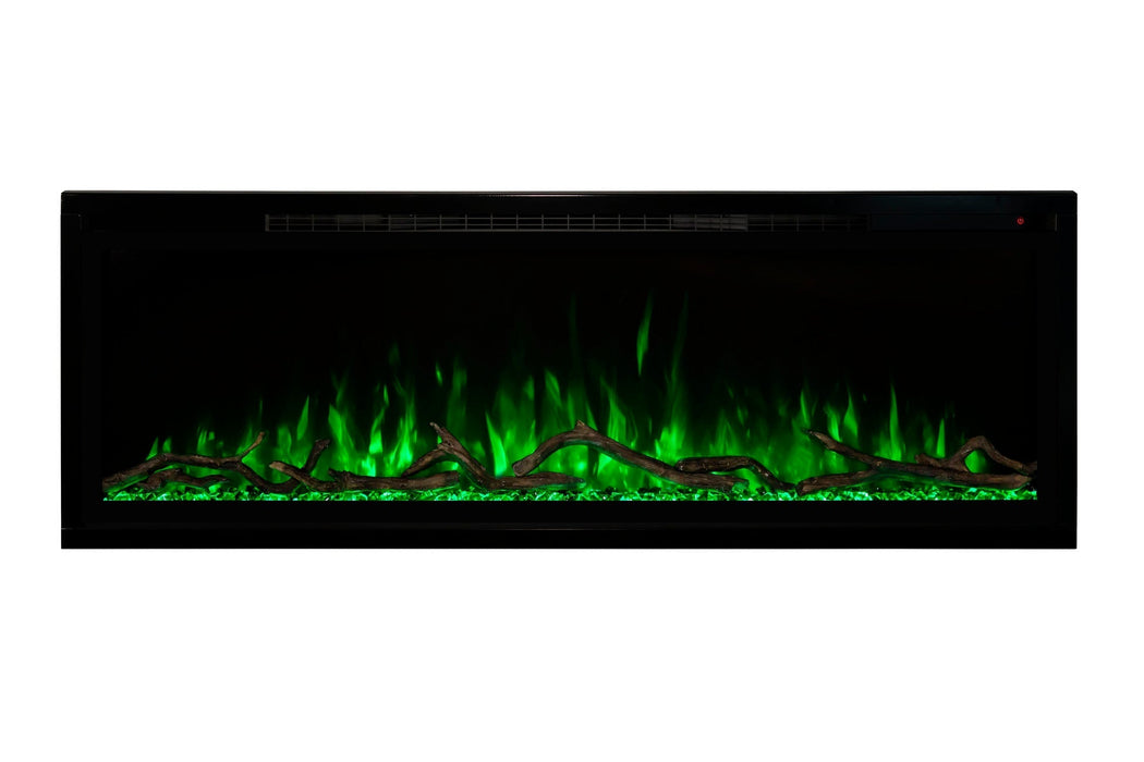 Modern Flames Allwood Fireplace Media Wall in Coastal Sand | 60'' Spectrum Electric Fireplace Modern Flames