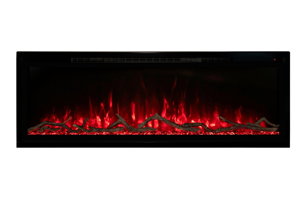 Modern Flames Allwood Fireplace Media Wall in Coastal Sand | 60'' Spectrum Electric Fireplace Modern Flames
