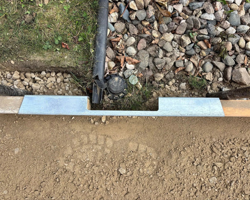 FormExtender 18 inch gap form fitted around a sprinkler head