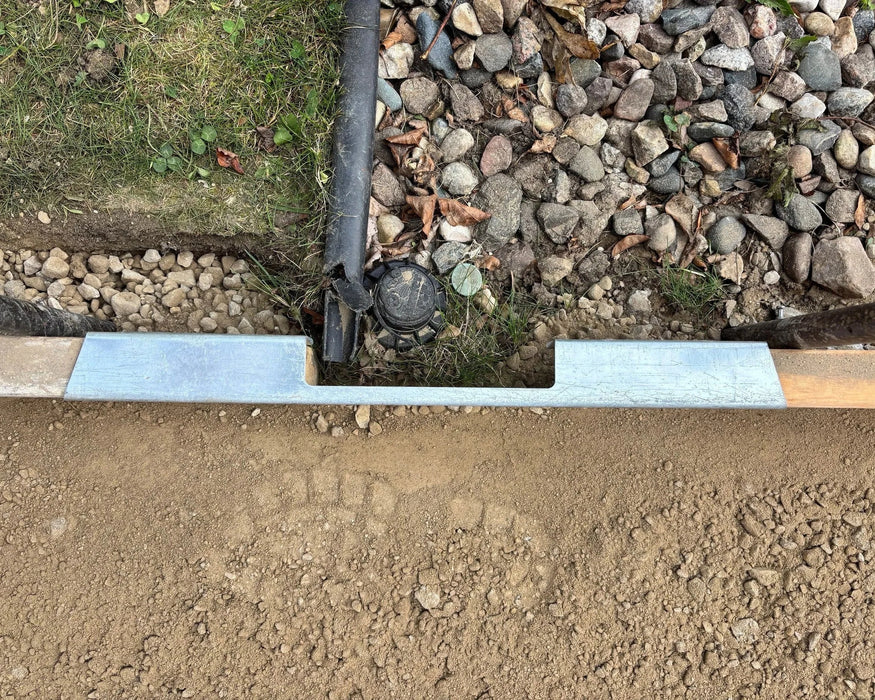 FormExtender 18 inch gap form fitted around a sprinkler head
