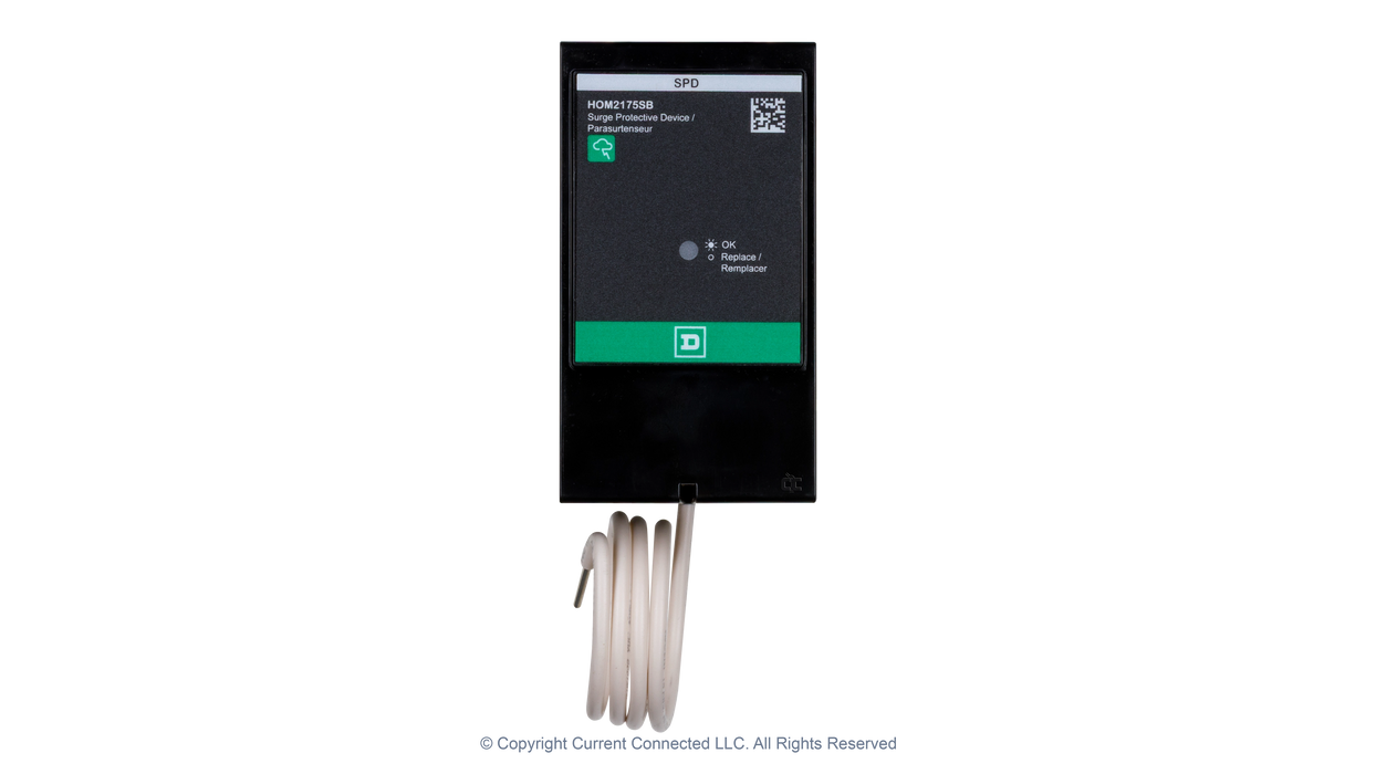 Square D Homeline Plug-in Surge Protector, Plug-In Device for Homeline Loadcenters, Secures Up to 25kA Surge Current per Phase - Urban Supply Inc