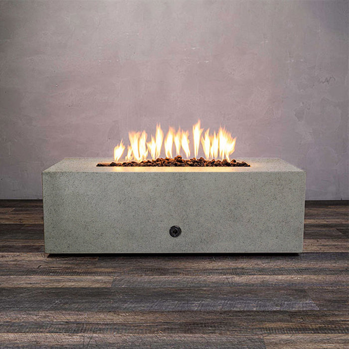 Starfire Designs Rustic 48" x 32" Rectangle Concrete Gravity Gas Fire Pit Starfire Designs