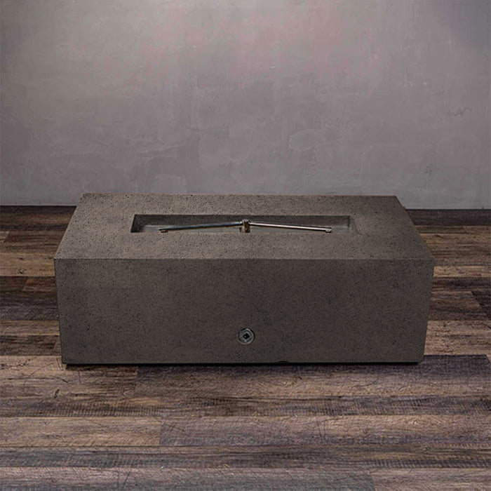 Starfire Designs Rustic 48" x 32" Rectangle Concrete Gravity Gas Fire Pit Starfire Designs