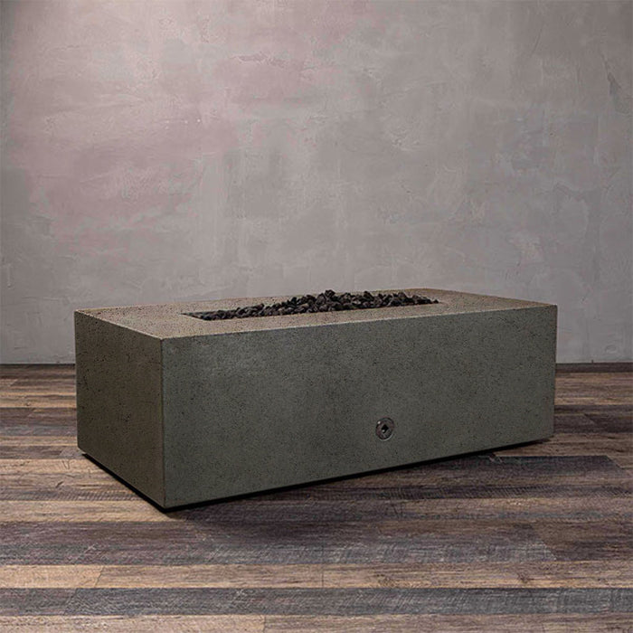 Starfire Designs Rustic 48" x 32" Rectangle Concrete Gravity Gas Fire Pit Starfire Designs