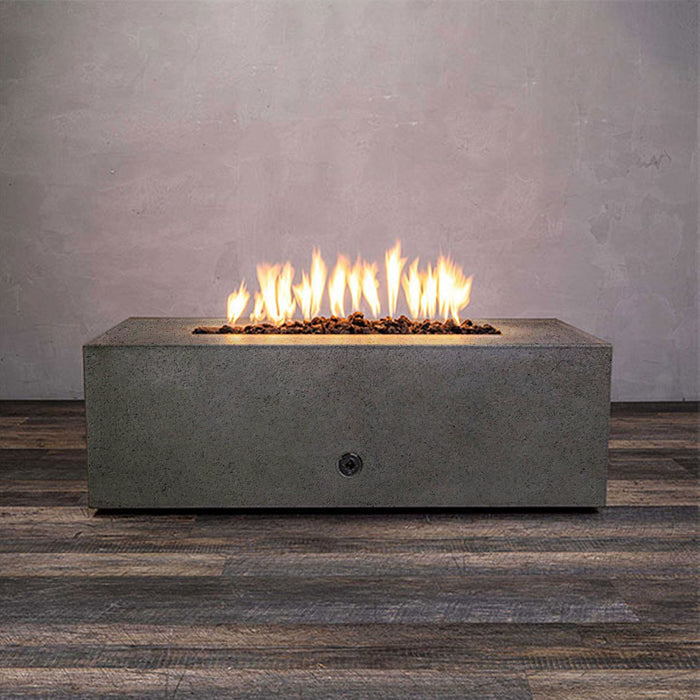 Starfire Designs Rustic 48" x 32" Rectangle Concrete Gravity Gas Fire Pit Starfire Designs