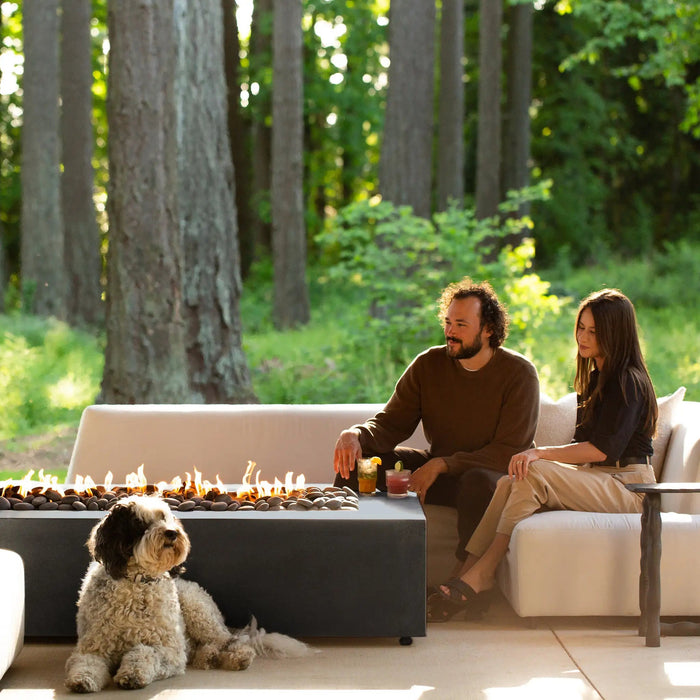 Starfire Designs Gravity 60" x 32" Rectangle Concrete Gas Fire Pit Starfire Designs