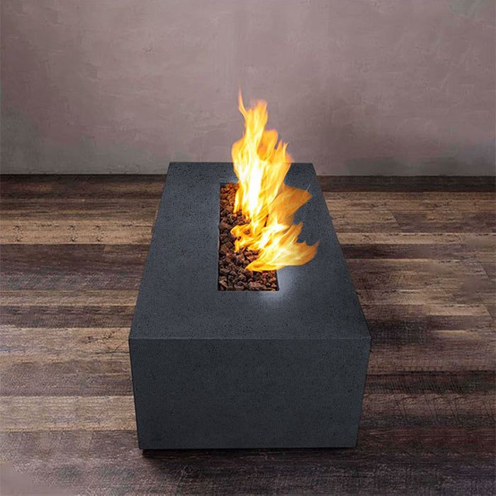 Starfire Designs Rustic 48" x 32" Rectangle Concrete Gravity Gas Fire Pit Starfire Designs