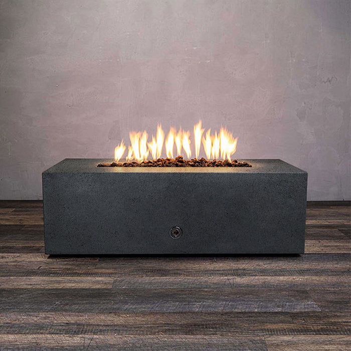 Starfire Designs Rustic 48" x 32" Rectangle Concrete Gravity Gas Fire Pit Starfire Designs