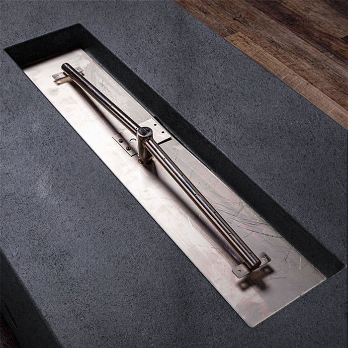 Starfire Designs Concrete Rustic 60" x 24" Linear Gravity Gas Fire Pit Starfire Designs
