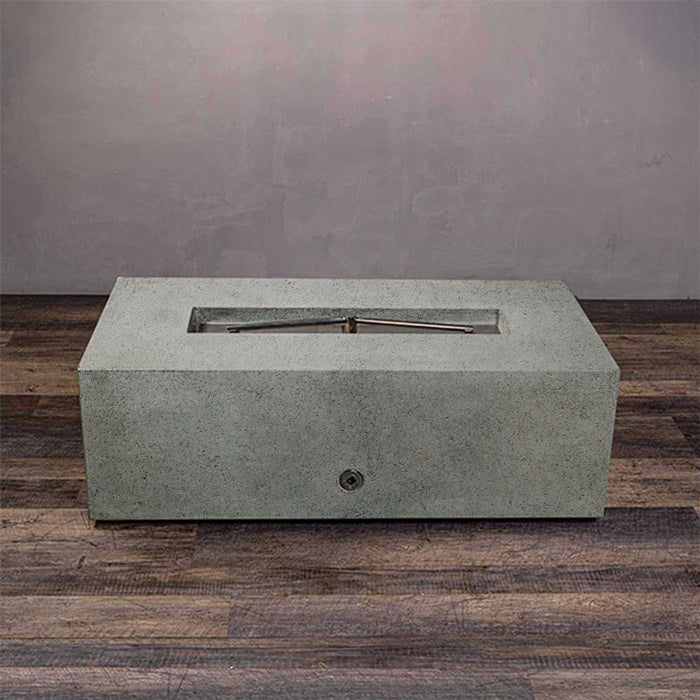 Starfire Designs Rustic 48" x 32" Rectangle Concrete Gravity Gas Fire Pit Starfire Designs
