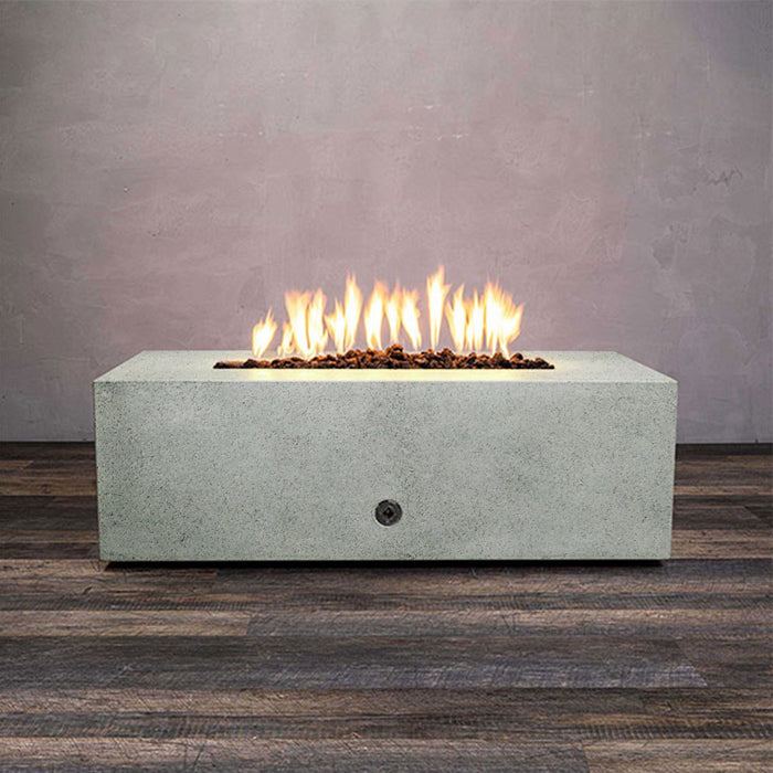 Starfire Designs Rustic 48" x 32" Rectangle Concrete Gravity Gas Fire Pit Starfire Designs