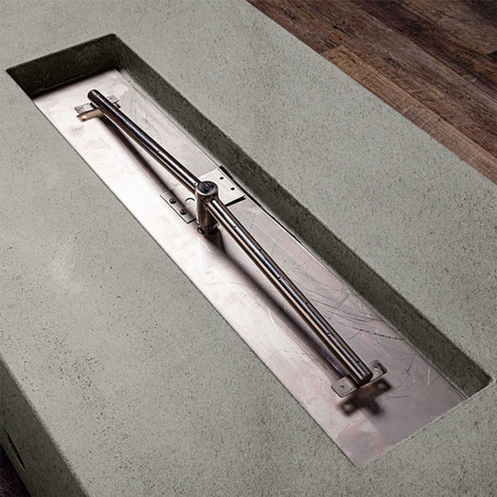 Starfire Designs Concrete Rustic 60" x 24" Linear Gravity Gas Fire Pit Starfire Designs
